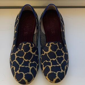 Rothy's Navy and Gold Flats - size 8